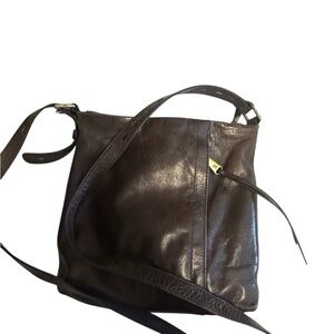 HOBO Rich Brown Leather Crossbody Bag